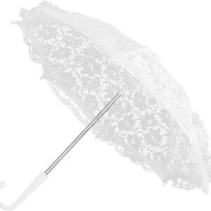 Mini White Lace , 16.5x18 inch Vintage Bridal Lace Decorative for Tea Party, Sma